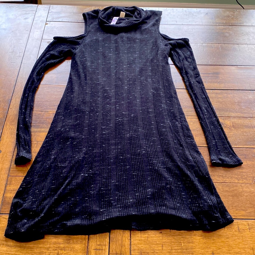Black dress with shoulder cut outs